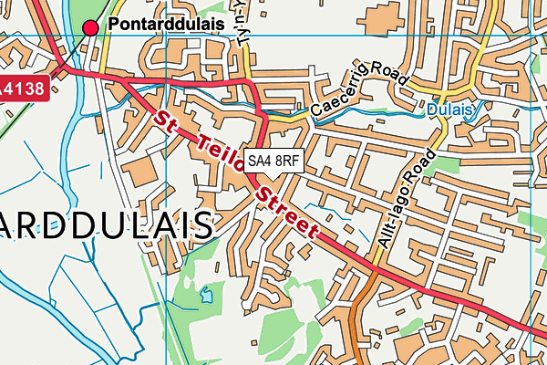SA4 8RF map - OS VectorMap District (Ordnance Survey)