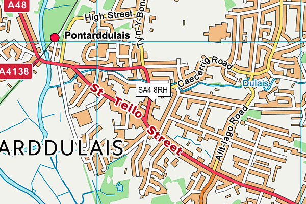 SA4 8RH map - OS VectorMap District (Ordnance Survey)