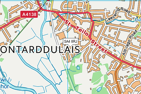 SA4 8RJ map - OS VectorMap District (Ordnance Survey)