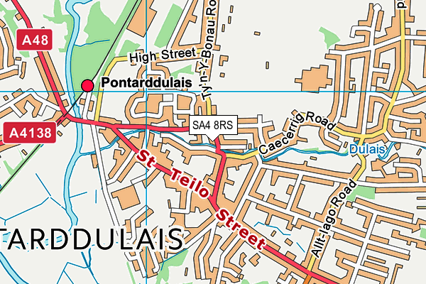 SA4 8RS map - OS VectorMap District (Ordnance Survey)