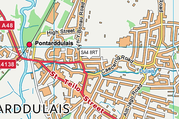 SA4 8RT map - OS VectorMap District (Ordnance Survey)