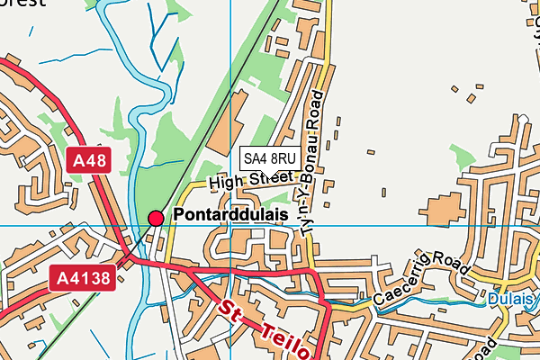 SA4 8RU map - OS VectorMap District (Ordnance Survey)