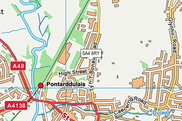 SA4 8RY map - OS VectorMap District (Ordnance Survey)