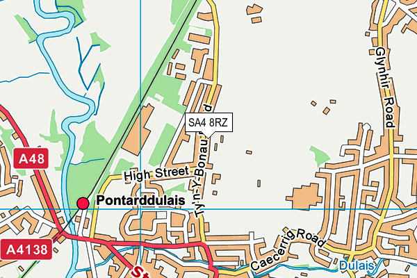 SA4 8RZ map - OS VectorMap District (Ordnance Survey)