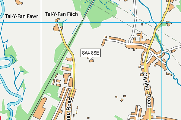 SA4 8SE map - OS VectorMap District (Ordnance Survey)
