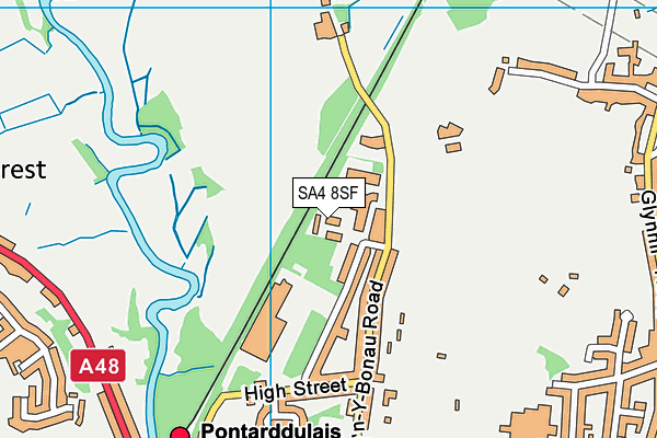 SA4 8SF map - OS VectorMap District (Ordnance Survey)