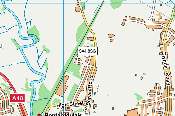 SA4 8SG map - OS VectorMap District (Ordnance Survey)