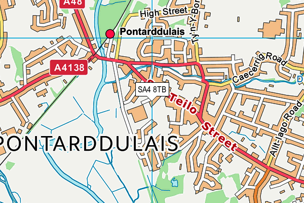 SA4 8TB map - OS VectorMap District (Ordnance Survey)