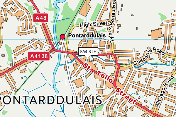 SA4 8TE map - OS VectorMap District (Ordnance Survey)