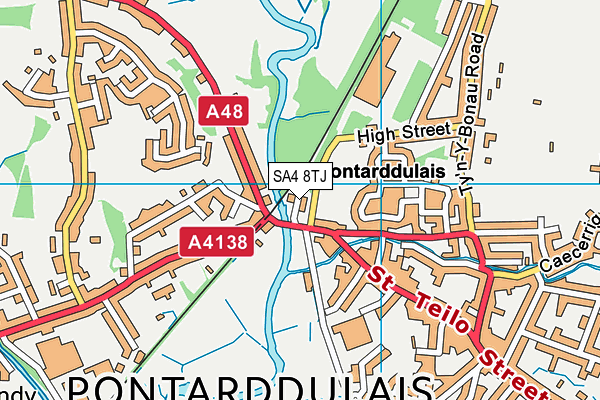 SA4 8TJ map - OS VectorMap District (Ordnance Survey)