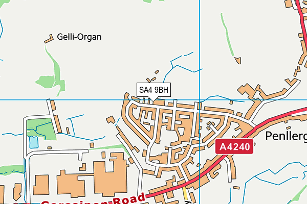 SA4 9BH map - OS VectorMap District (Ordnance Survey)