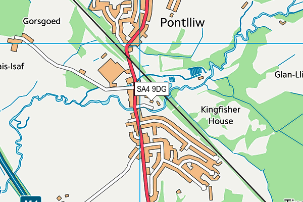 SA4 9DG map - OS VectorMap District (Ordnance Survey)