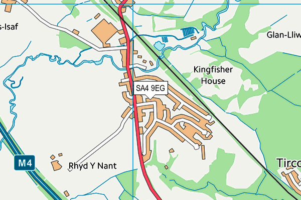 SA4 9EG map - OS VectorMap District (Ordnance Survey)