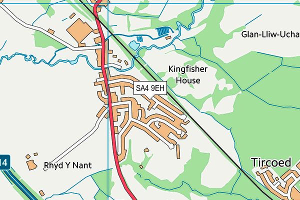 SA4 9EH map - OS VectorMap District (Ordnance Survey)