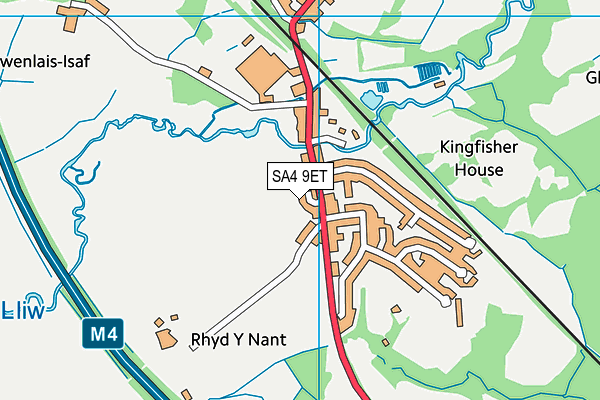 SA4 9ET map - OS VectorMap District (Ordnance Survey)