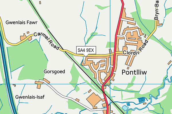 SA4 9EX map - OS VectorMap District (Ordnance Survey)