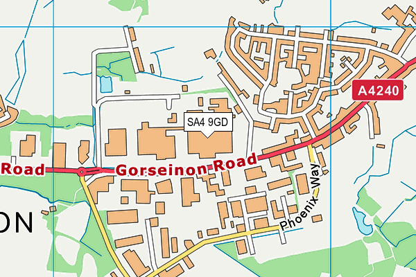 SA4 9GD map - OS VectorMap District (Ordnance Survey)