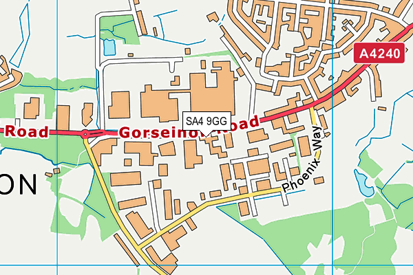 SA4 9GG map - OS VectorMap District (Ordnance Survey)