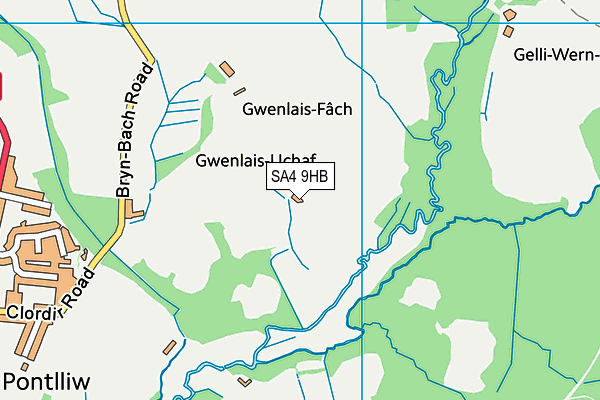 SA4 9HB map - OS VectorMap District (Ordnance Survey)