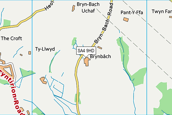 SA4 9HD map - OS VectorMap District (Ordnance Survey)