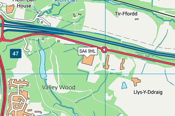 SA4 9HL map - OS VectorMap District (Ordnance Survey)