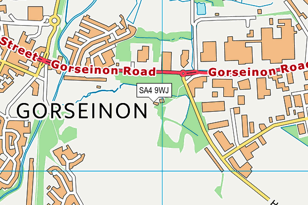 SA4 9WJ map - OS VectorMap District (Ordnance Survey)