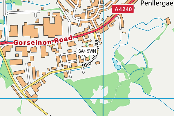 SA4 9WN map - OS VectorMap District (Ordnance Survey)