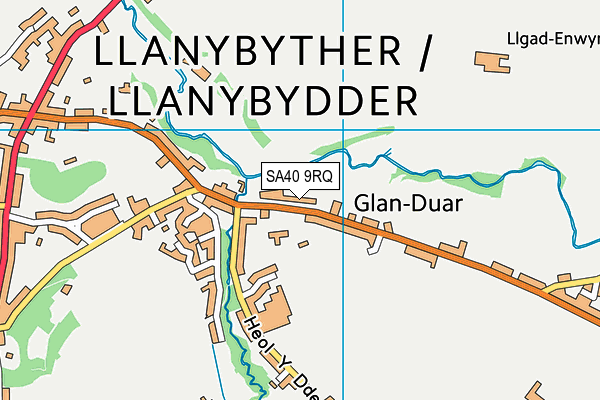 SA40 9RQ map - OS VectorMap District (Ordnance Survey)