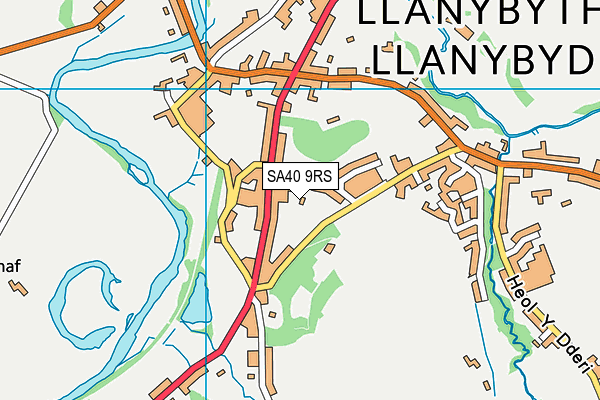 SA40 9RS map - OS VectorMap District (Ordnance Survey)