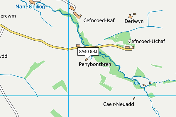 SA40 9SJ map - OS VectorMap District (Ordnance Survey)