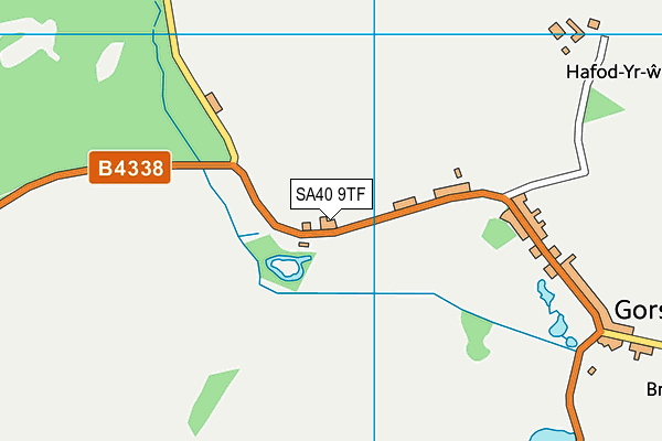 SA40 9TF map - OS VectorMap District (Ordnance Survey)