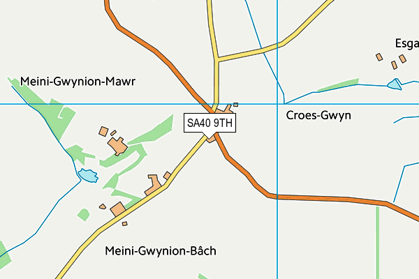 SA40 9TH map - OS VectorMap District (Ordnance Survey)