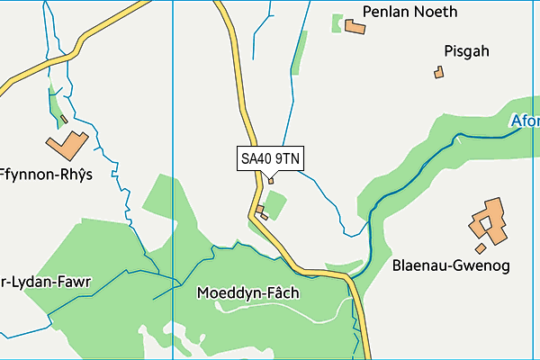 SA40 9TN map - OS VectorMap District (Ordnance Survey)