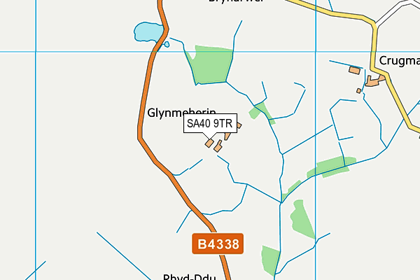 SA40 9TR map - OS VectorMap District (Ordnance Survey)