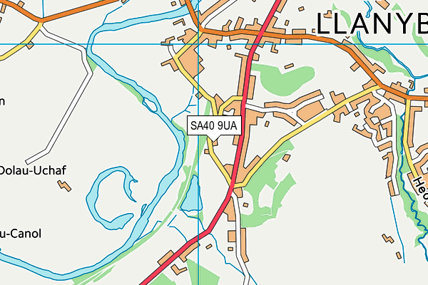 SA40 9UA map - OS VectorMap District (Ordnance Survey)