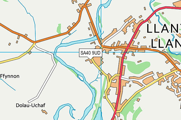 SA40 9UD map - OS VectorMap District (Ordnance Survey)