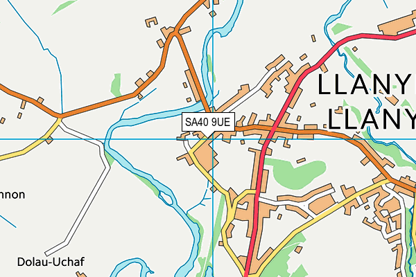 SA40 9UE map - OS VectorMap District (Ordnance Survey)