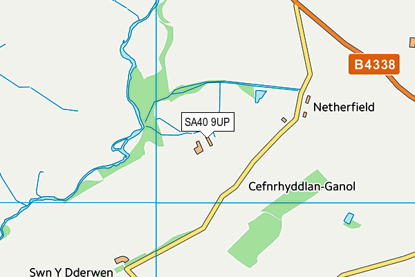 SA40 9UP map - OS VectorMap District (Ordnance Survey)