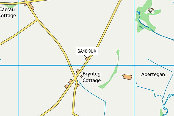 SA40 9UX map - OS VectorMap District (Ordnance Survey)