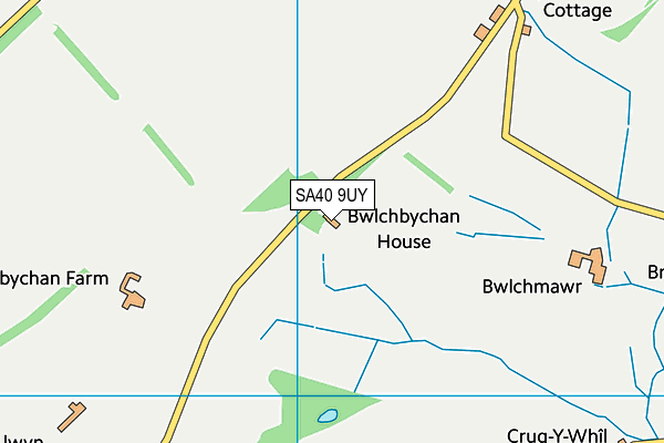 SA40 9UY map - OS VectorMap District (Ordnance Survey)