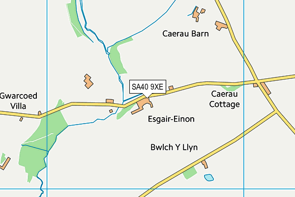 SA40 9XE map - OS VectorMap District (Ordnance Survey)