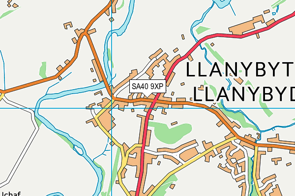 SA40 9XP map - OS VectorMap District (Ordnance Survey)