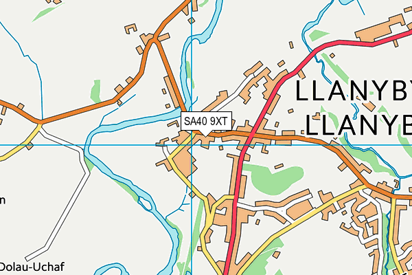 SA40 9XT map - OS VectorMap District (Ordnance Survey)
