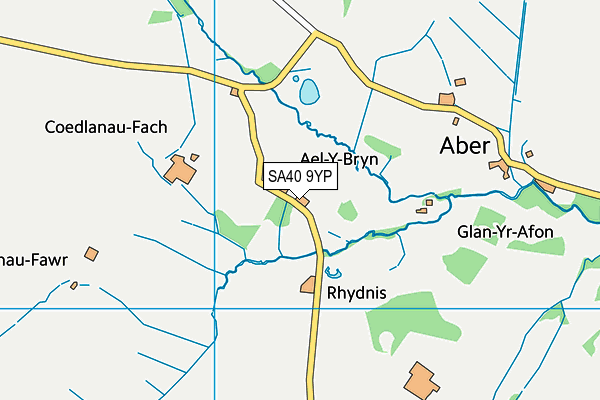 SA40 9YP map - OS VectorMap District (Ordnance Survey)