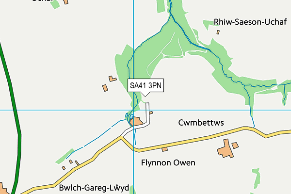 SA41 3PN map - OS VectorMap District (Ordnance Survey)