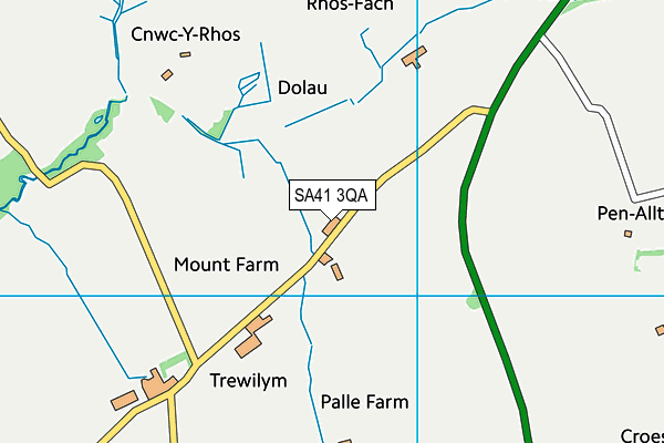 SA41 3QA map - OS VectorMap District (Ordnance Survey)