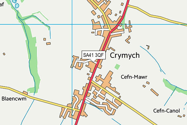 SA41 3QF map - OS VectorMap District (Ordnance Survey)