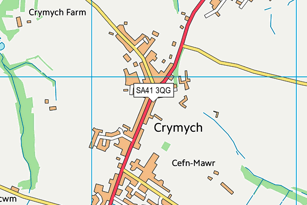 SA41 3QG map - OS VectorMap District (Ordnance Survey)