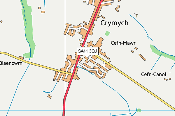 SA41 3QJ map - OS VectorMap District (Ordnance Survey)