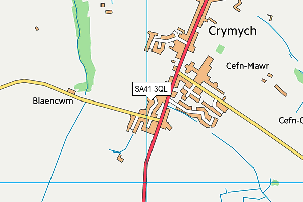 SA41 3QL map - OS VectorMap District (Ordnance Survey)